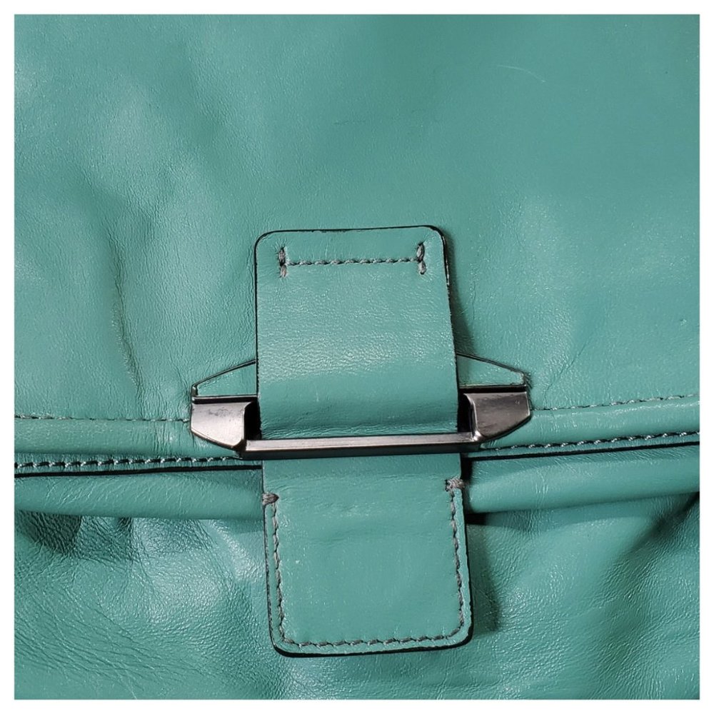 NWT Kooba Leroy Leather Cross Body Bag in Sea Glass blue teal - Picture 6 of 16